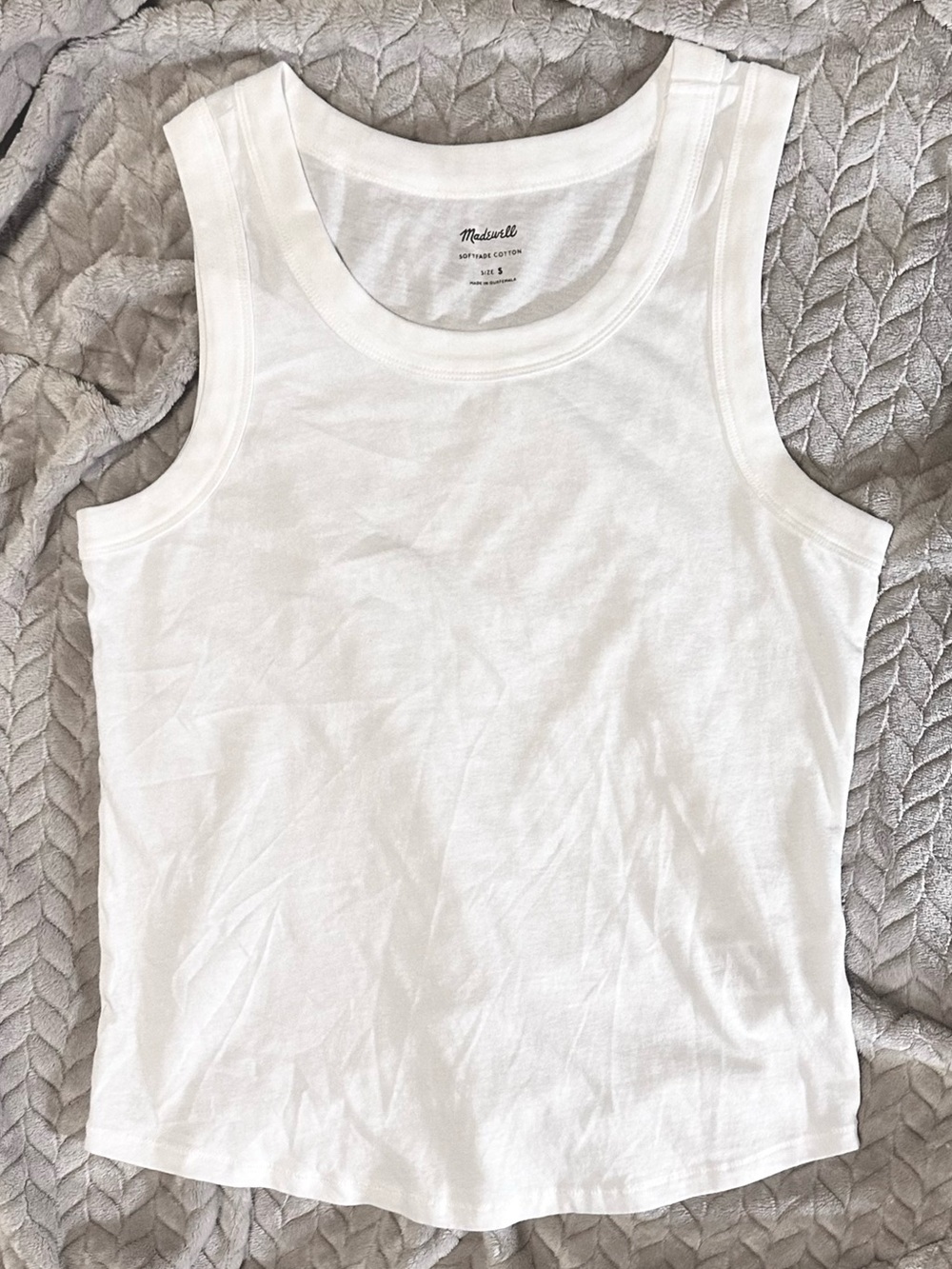 NWOT Madewell Softfade Scoop Tank Style 10415074 White size Small - Picture 4 of 13